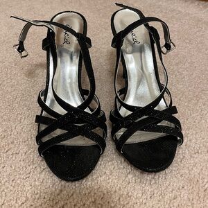 Elegant Black Strappy Heels
